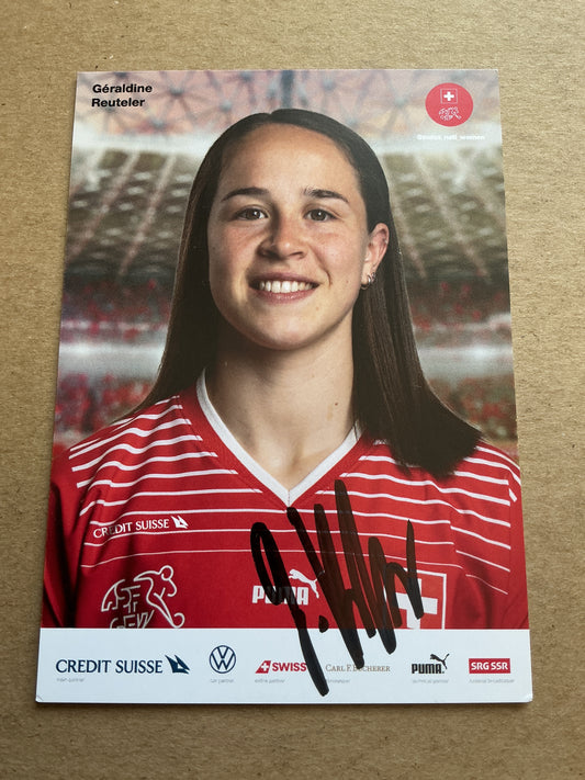 Geraldine Reuteler, Switzerland 🇨🇭 Women’s World Cup 2023 hand signed
