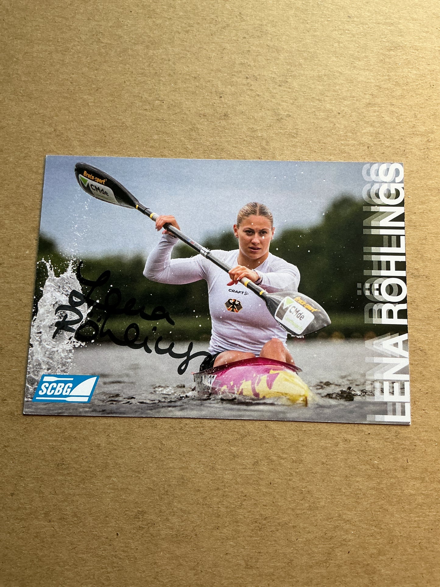 Lena Röhlings, Germany 🇩🇪 Canoeing Summer Olympics 2024 hand signed