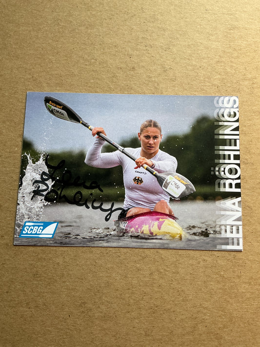 Lena Röhlings, Germany 🇩🇪 Canoeing Summer Olympics 2024 hand signed
