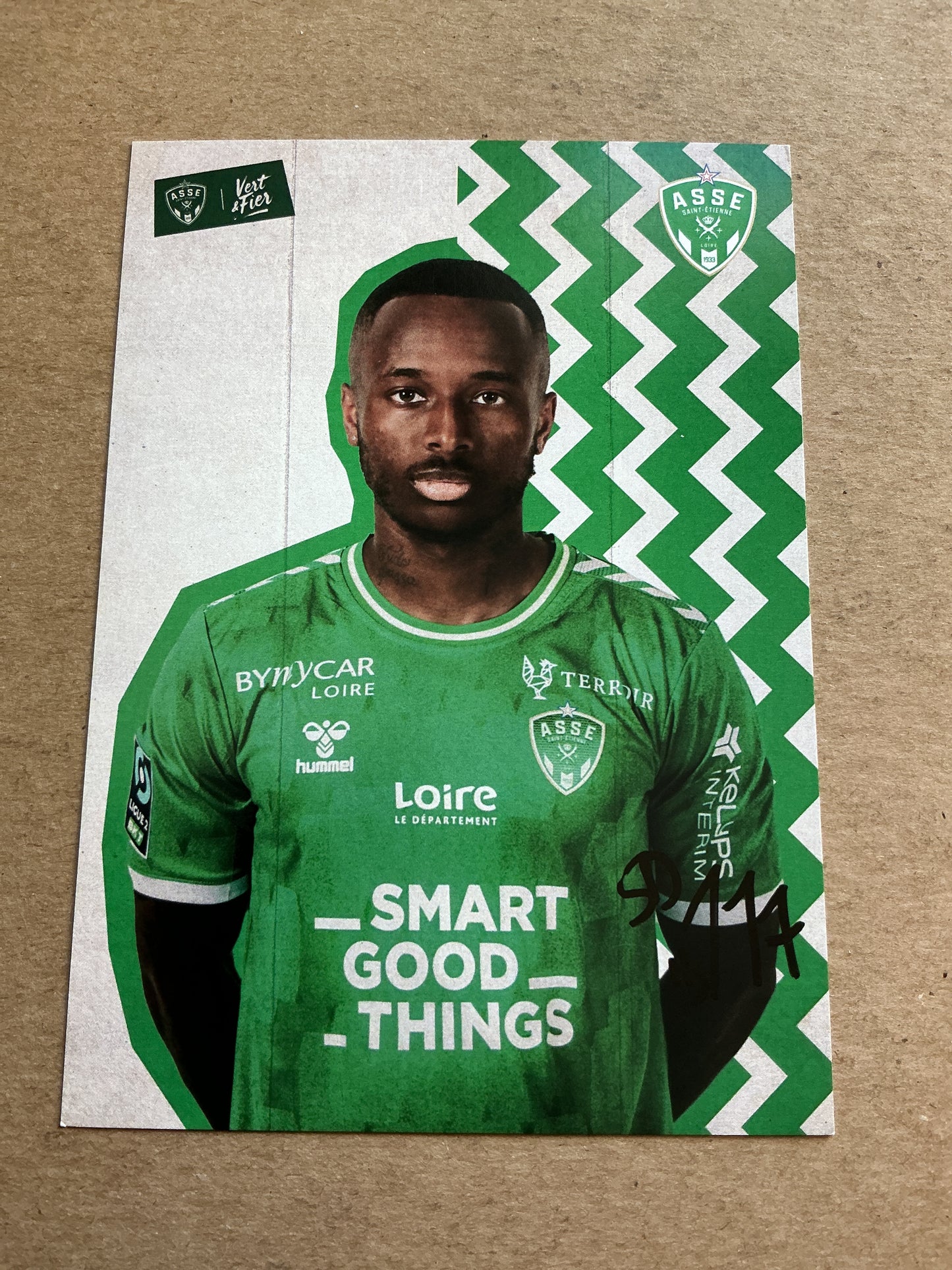 Stephane Diarra, Ivory Coast 🇨🇮 AS Saint-Etienne 2023/24 hand signed