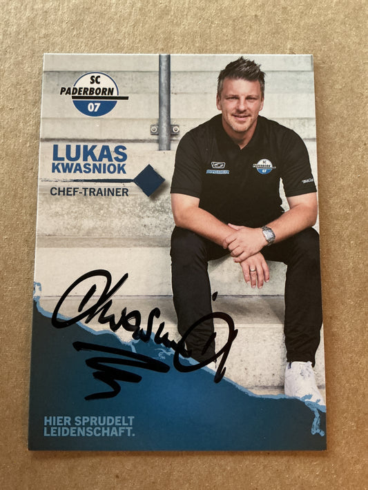 Lukas Kwasniok, Germany 🇩🇪 SC Paderborn 2021/22 hand signed