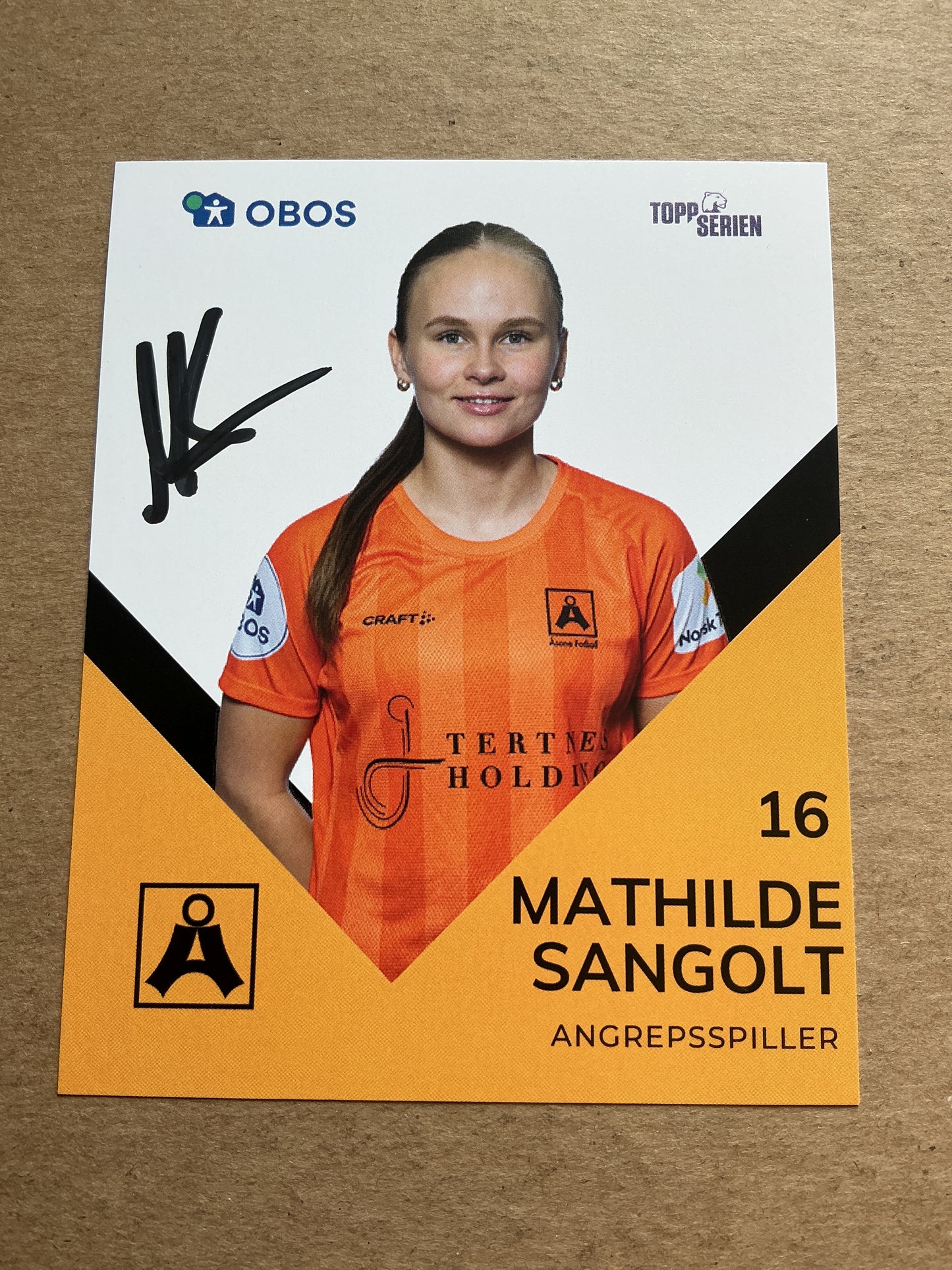 Mathilde Sangolt, Norway 🇳🇴  Åsane 2024/25 hand signed