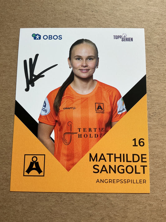 Mathilde Sangolt, Norway 🇳🇴  Åsane 2024/25 hand signed