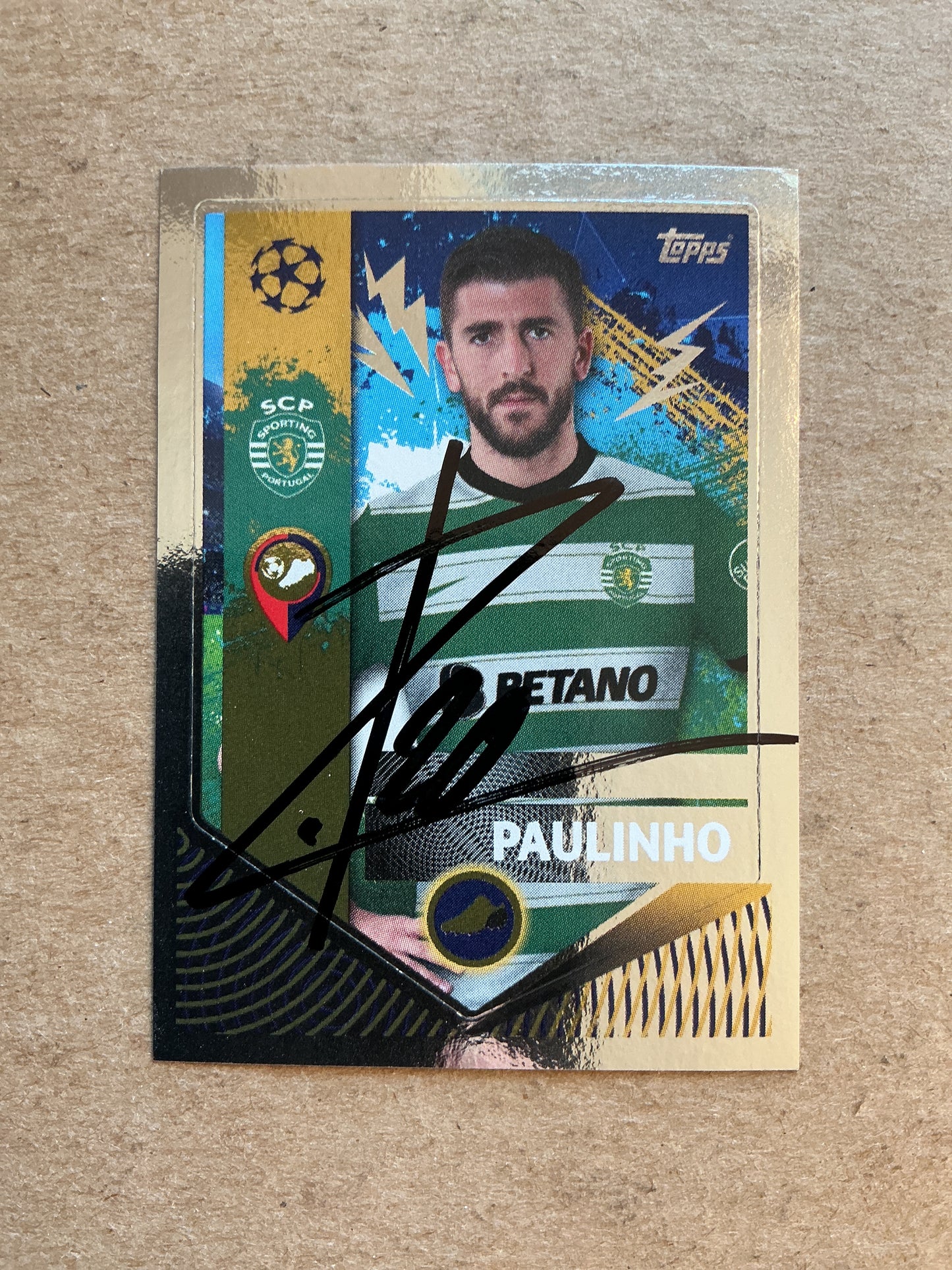 Paulinho, Portugal 🇵🇹 Sporting CP 2022/23 Topps hand signed