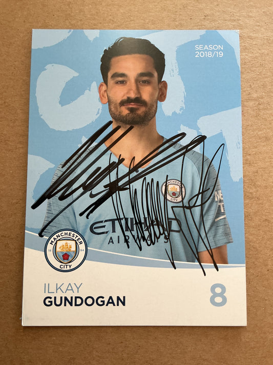 Ilkay Gündogan, Germany 🇩🇪 Manchester City 2018/19 hand signed