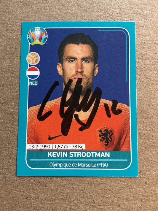 Kevin Strootman, Netherlands 🇳🇱 UEFA Euro 2020 Panini hand signed