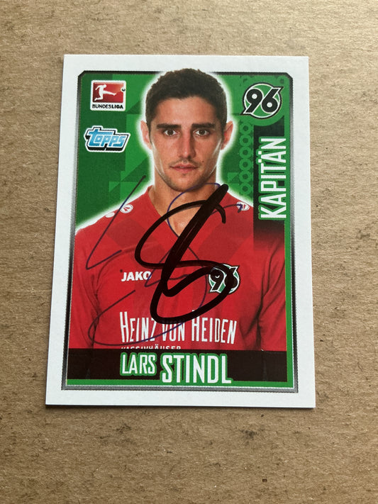 Lars Stindl, Germany 🇩🇪 Hannover 96 2014/15 Topps hand signed