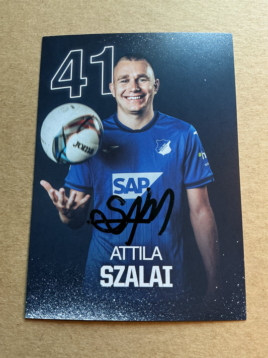 Attila Szalai, Hungary 🇭🇺 TSG 1899 Hoffenheim 2024/25 hand signed