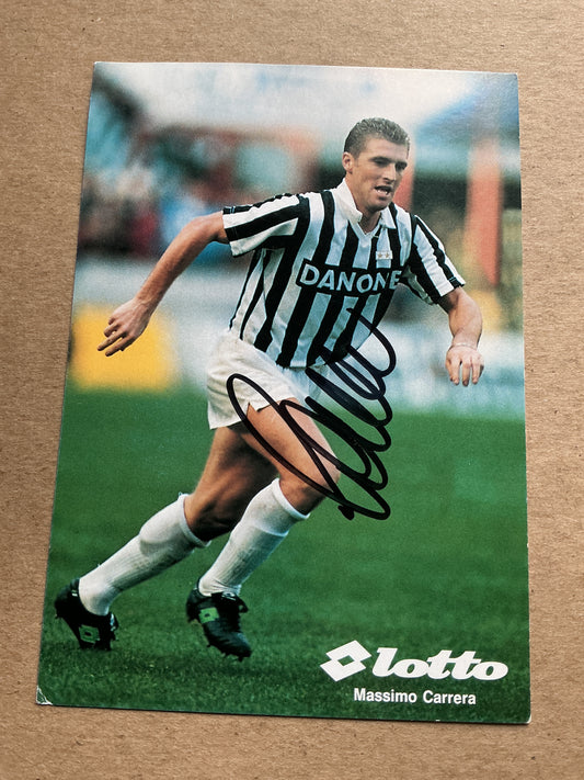 Massimo Carrera, Italy 🇮🇹 Juventus FC 1992/93 hand signed