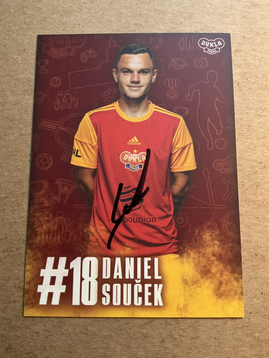Daniel Souček, Czech Republic 🇨🇿 FK Dukla Prague 2021/22 hand signed