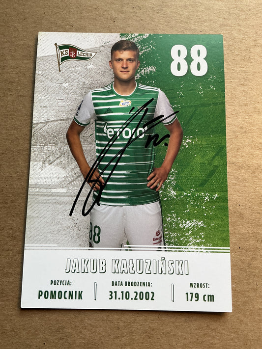 Jakub Kałuzinski, Poland 🇵🇱 Lechia Gdansk 2022/23 hand signed
