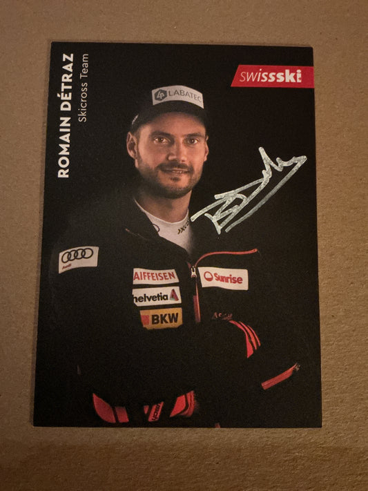 Romain Détraz, Switzerland 🇨🇭 Ski Cross 2023/24 hand signed