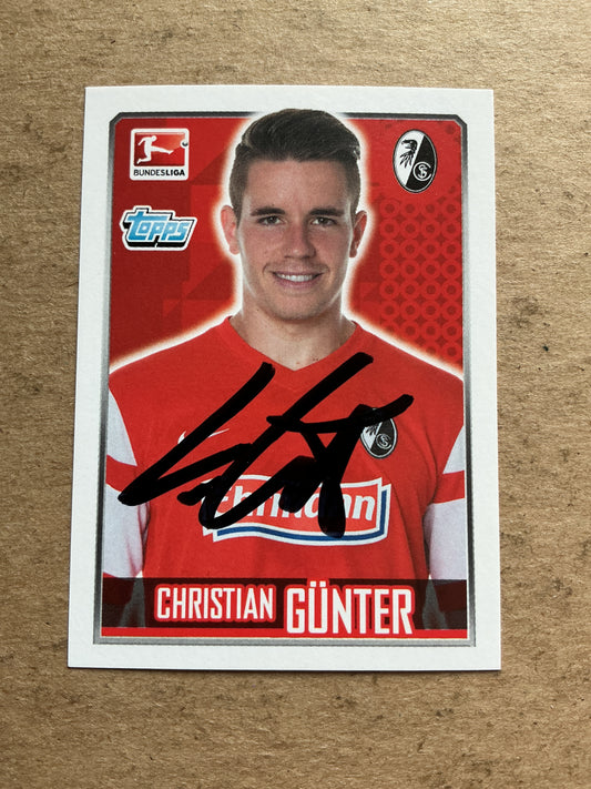 Christian Günter, Germany 🇩🇪 SC Freiburg 2014/15 Topps hand signed
