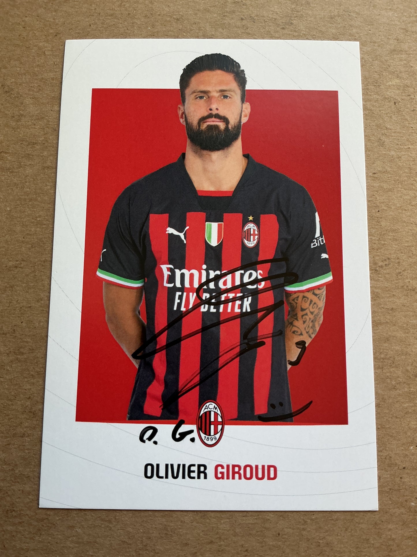 Olivier Giroud, France 🇫🇷 AC Milan 2022/23 hand signed