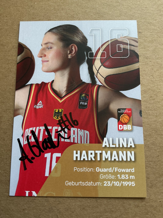 Alina Hartmann, Germany 🇩🇪 Summer Olympics 2024 hand signed