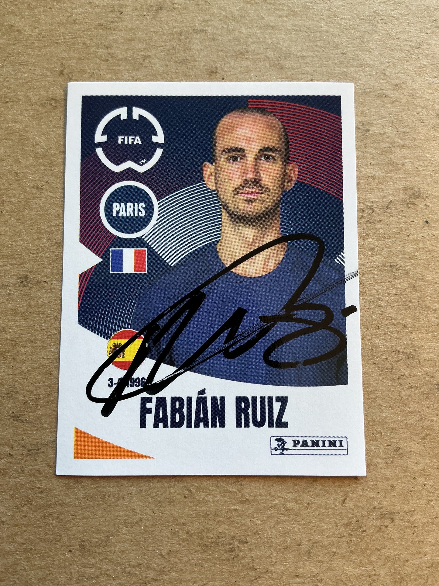 Fabián Ruiz, Spain 🇪🇸 Paris Saint-Germain Club World Cup 2025 Panini hand signed