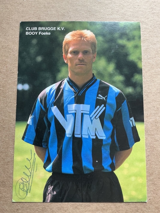 Foeke Booy, Belgium 🇧🇪 Club Brugge 1992/93 hand signed
