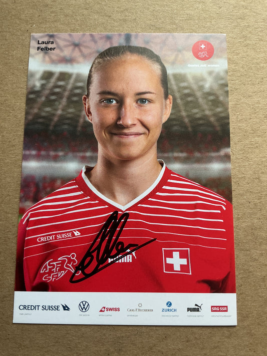 Laura Felber, Switzerland 🇨🇭 Women’s World Cup 2023 hand signed