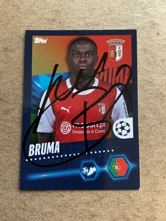 Bruma, Portugal 🇵🇹 SC Braga 2023/24 Topps hand signed