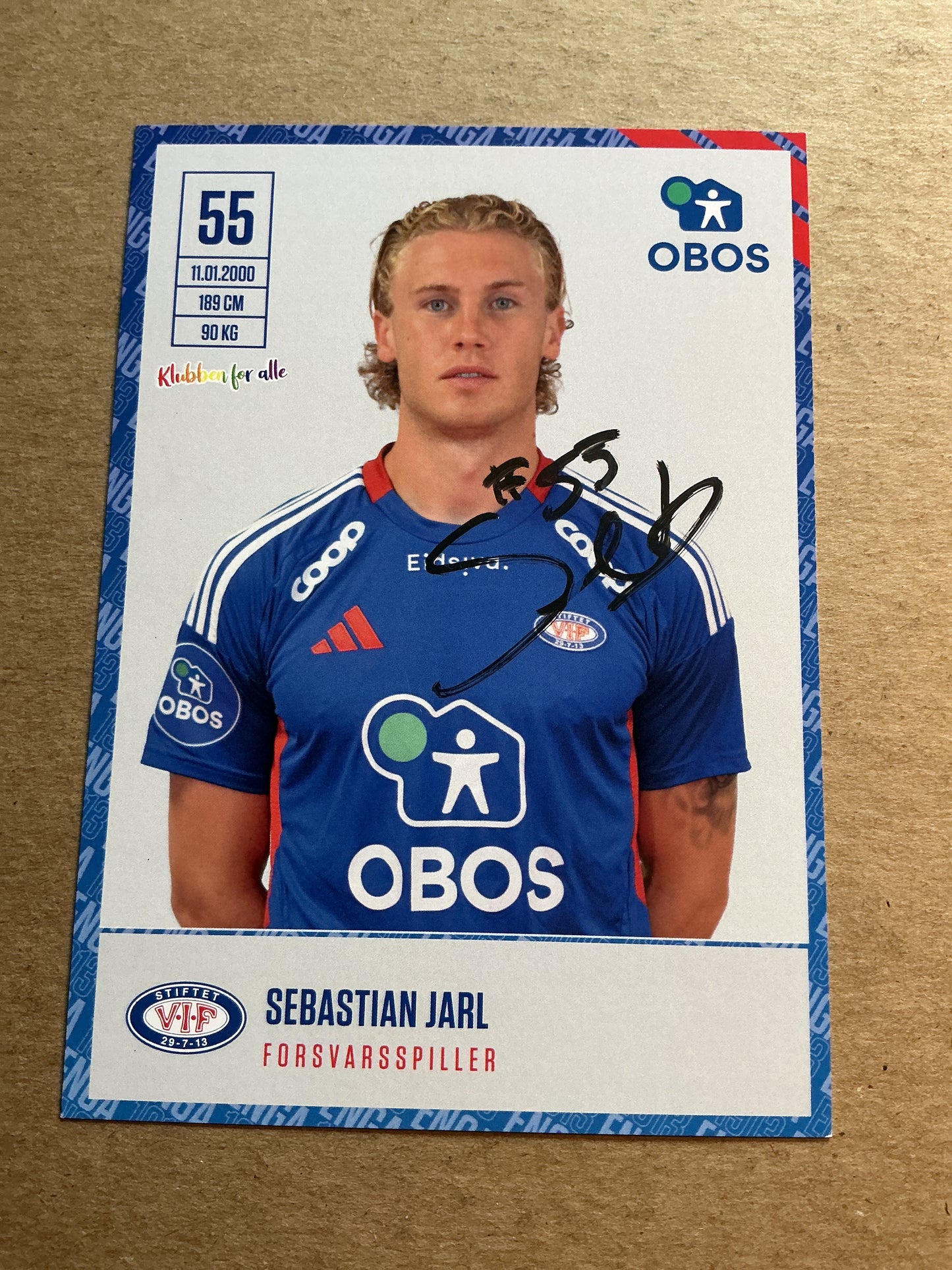 Sebastian Jarl, Norway 🇳🇴 Vålerenga Fotball 2024/25 hand signed