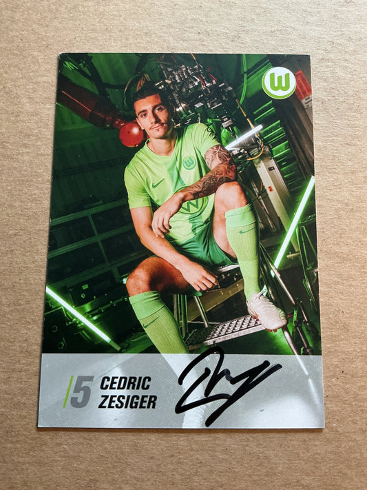 Cedric Zesiger, Switzerland 🇨🇭 VfL Wolfsburg 2024/25 hand signed
