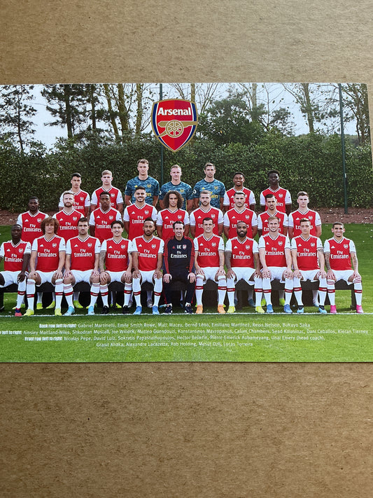 Arsenal FC, England 🏴󠁧󠁢󠁥󠁮󠁧󠁿 Team Photo 2019/20 unsigned