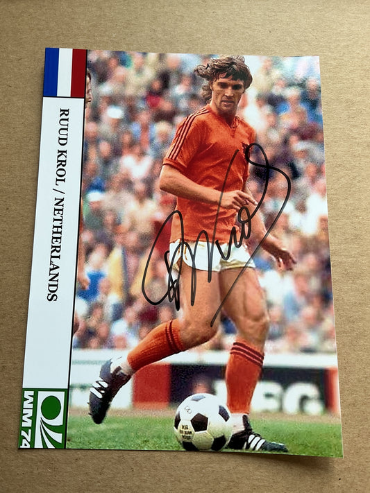 Ruud Krol, Netherlands 🇳🇱 FIFA World Cup 1974 hand signed