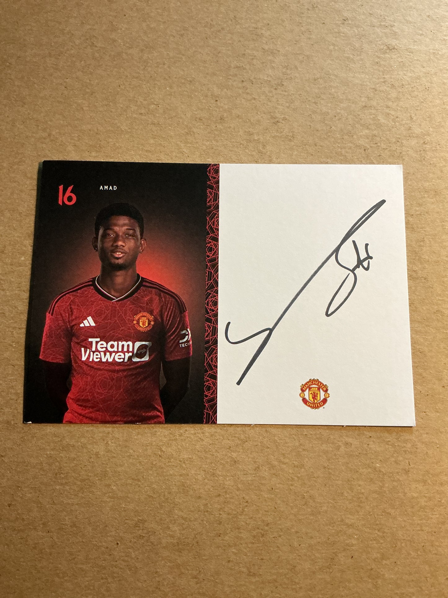Amad Diallo, Ivory Coast 🇨🇮 Manchester United 2023/24 hand signed