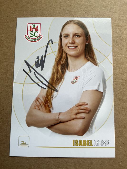 Isabel Gose, Germany 🇩🇪 Swimming Summer Olympics 2024 hand signed