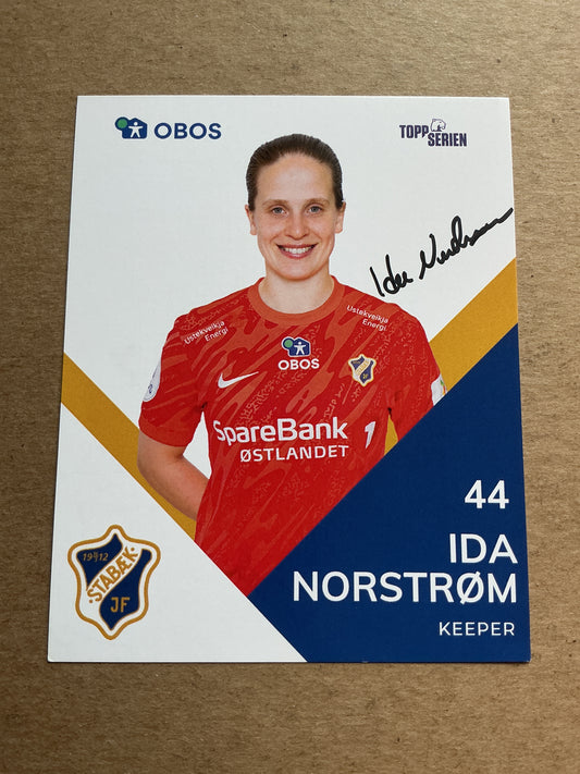 Ida Norstrøm, Norway 🇳🇴 Stabæk IF 2024/25 hand signed