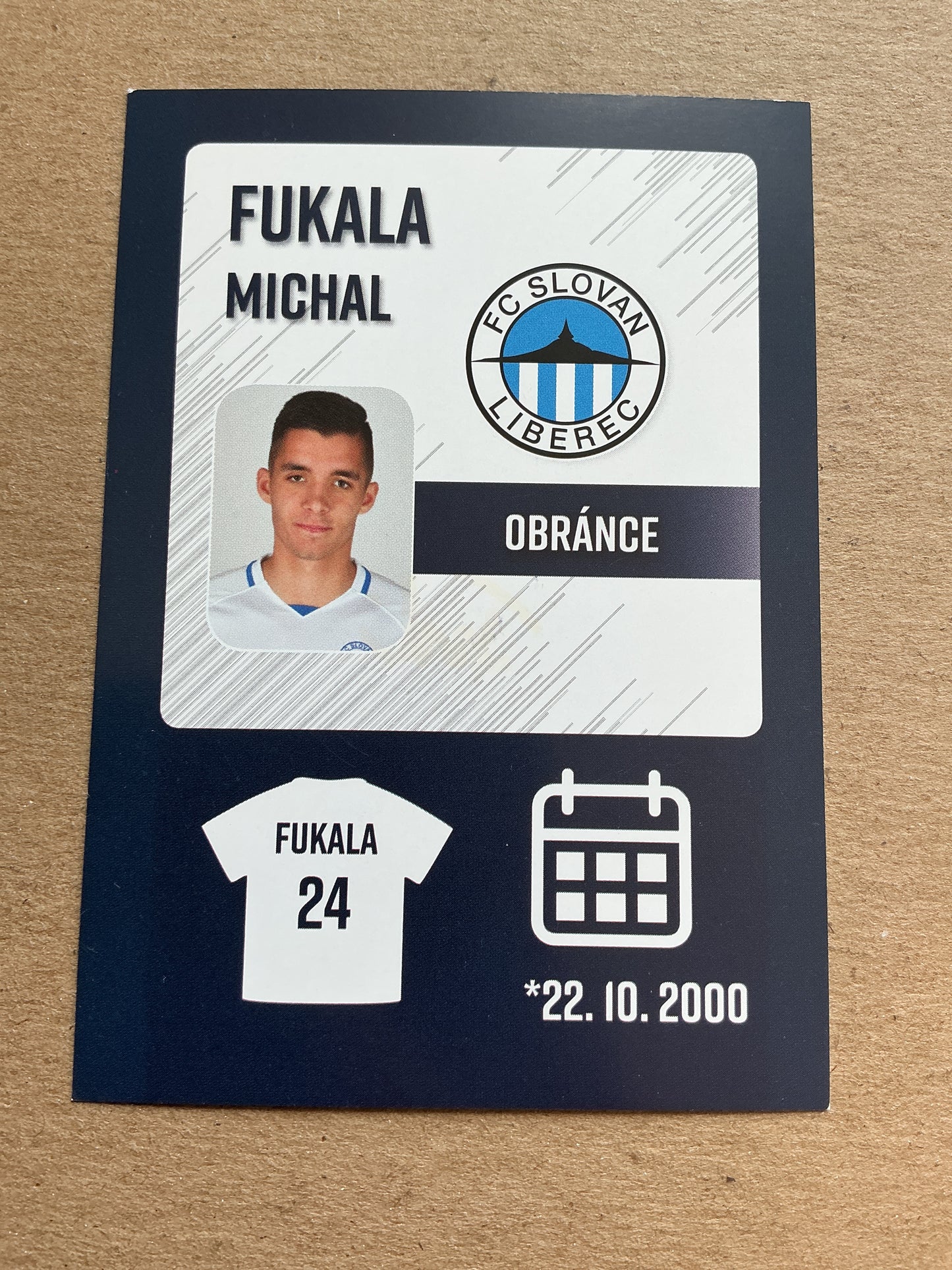Michal Fukala, Czech Republic 🇨🇿 FC Slovan Liberec 2019/20 hand signed