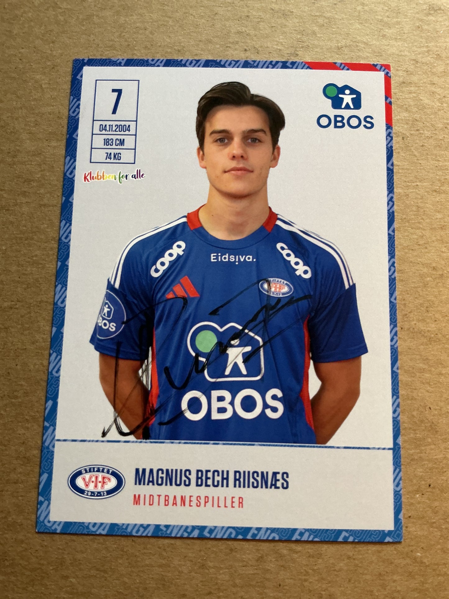 Magnus Bech Riisnæs, Norway 🇳🇴 Vålerenga Fotball 2024/25 hand signed