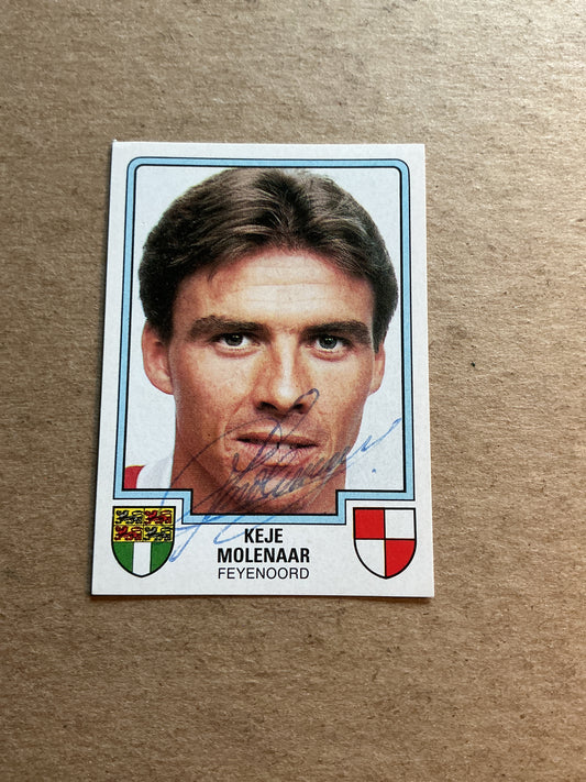 Keje Molenaar, Netherlands 🇳🇱 Feyenoord Rotterdam 1986 Panini hand signed