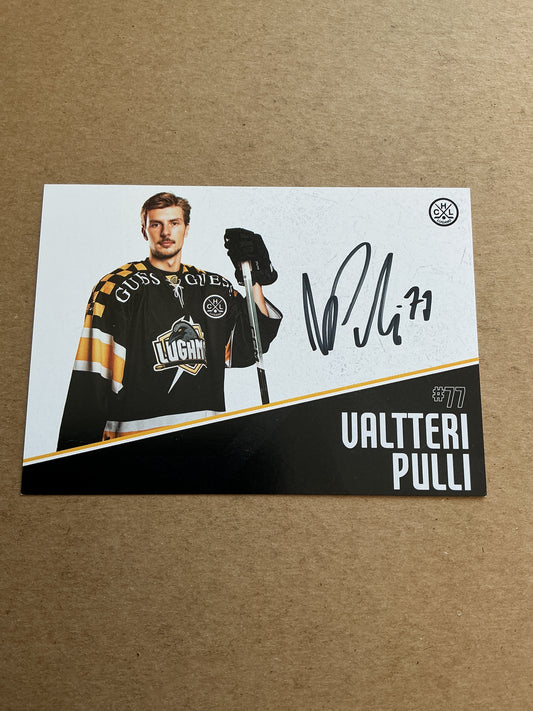 Valtteri Pulli, Finland 🇫🇮 HC Lugano 2024/25 hand signed