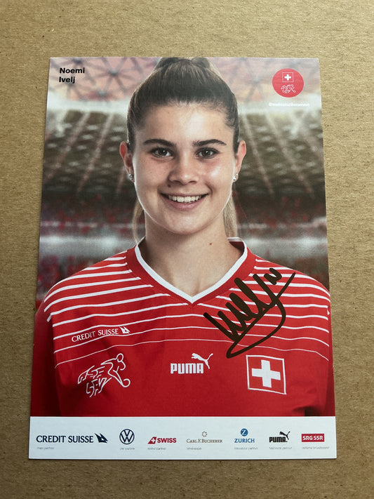 Noemi Ivelj, Switzerland 🇨🇭 Women’s World Cup 2023 hand signed