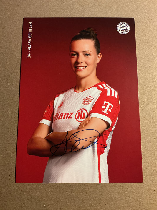 Alara Şehitler, Germany 🇩🇪 FC Bayern München 2023/24 hand signed