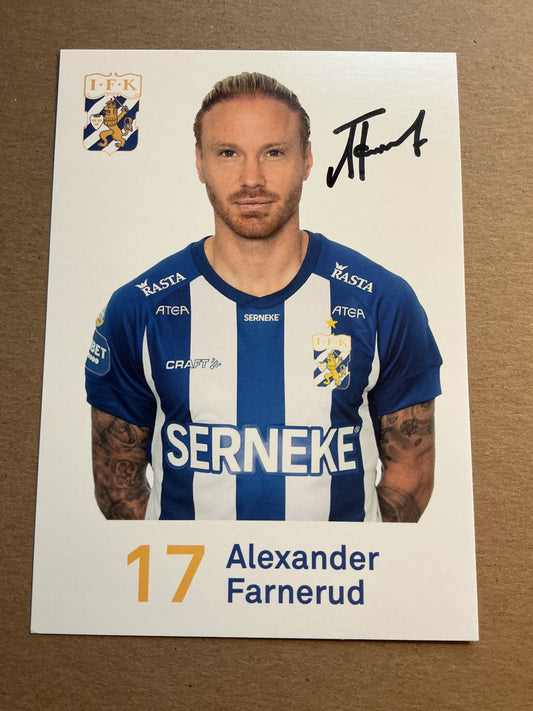 Alexander Farnerud, Sweden 🇸🇪 IFK Göteborg 2020/21 hand signed