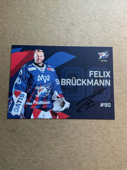 Felix Brückmann, Germany 🇩🇪 Adler Mannheim 2024/25 hand signed