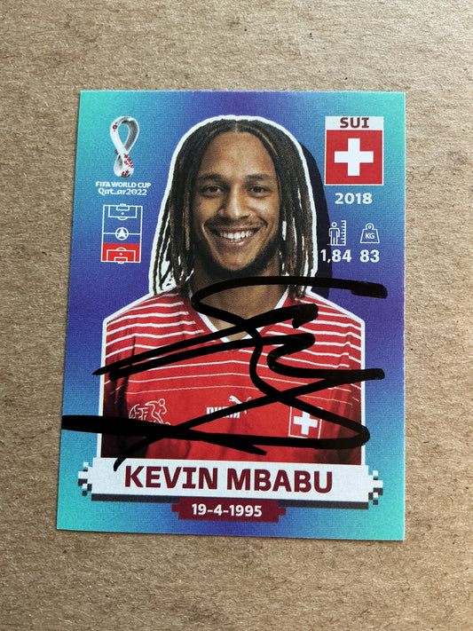 Kevin Mbabu, Switzerland 🇨🇭 FIFA World Cup 2022 Panini hand signed