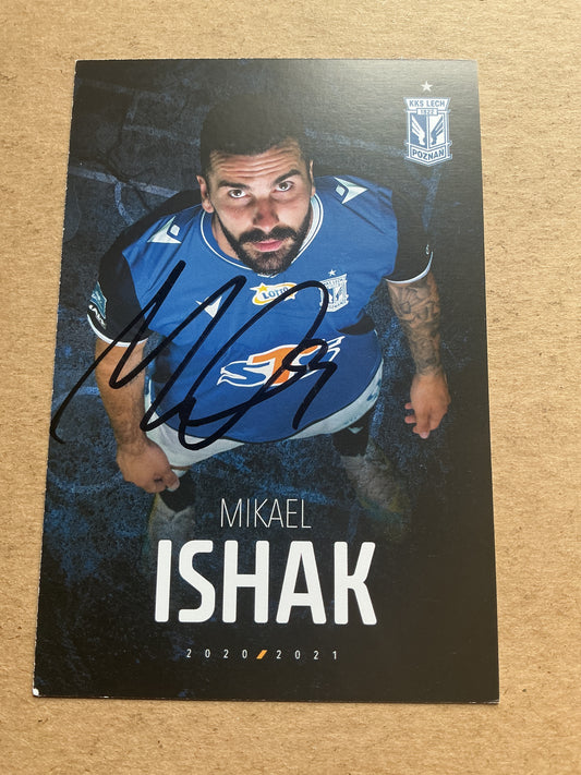 Mikael Ishak, Sweden 🇸🇪 Lech Poznań 2020/21 hand signed
