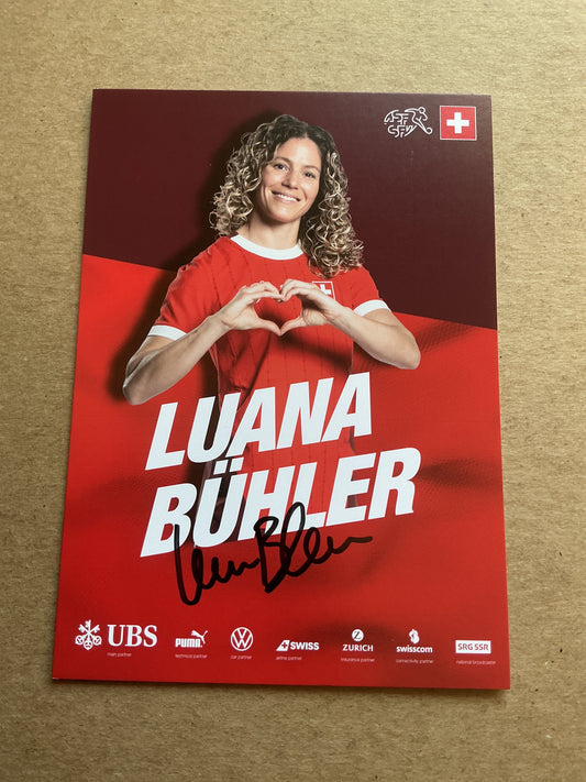 Luana Bühler, Switzerland 🇨🇭 UEFA Euro Cup 2025 hand signed