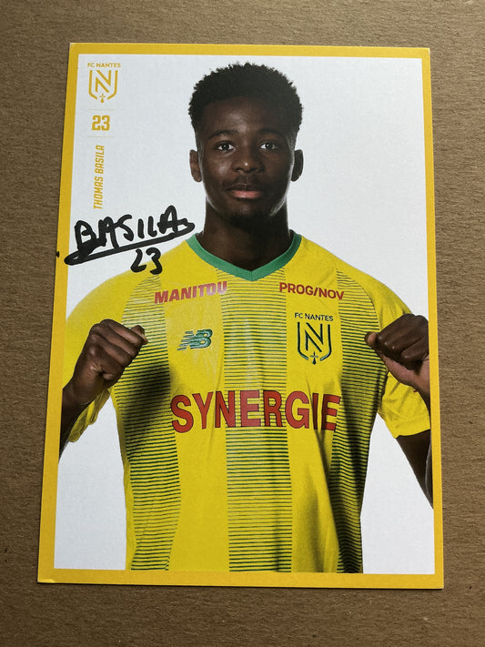 Thomas Basila, France 🇫🇷 FC Nantes 2019/20 hand signed