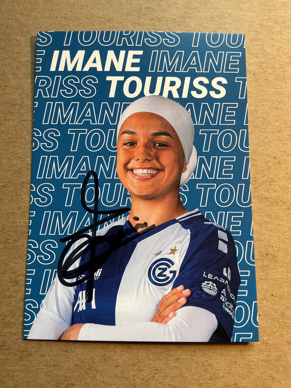 Imane Touriss, Morocco 🇲🇦 Grasshopper Club Zürich 2025/26 hand signed - Autographs-World