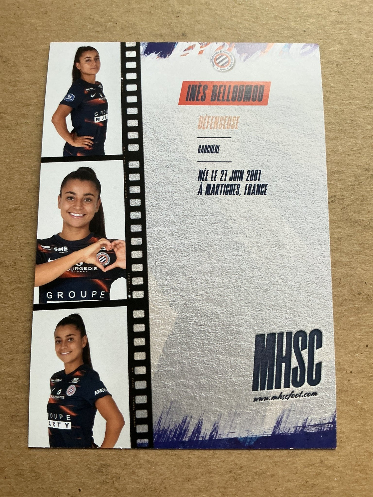 Inès Belloumou, France 🇫🇷 Montpellier HSC 2022/23 hand signed - Autographs-World