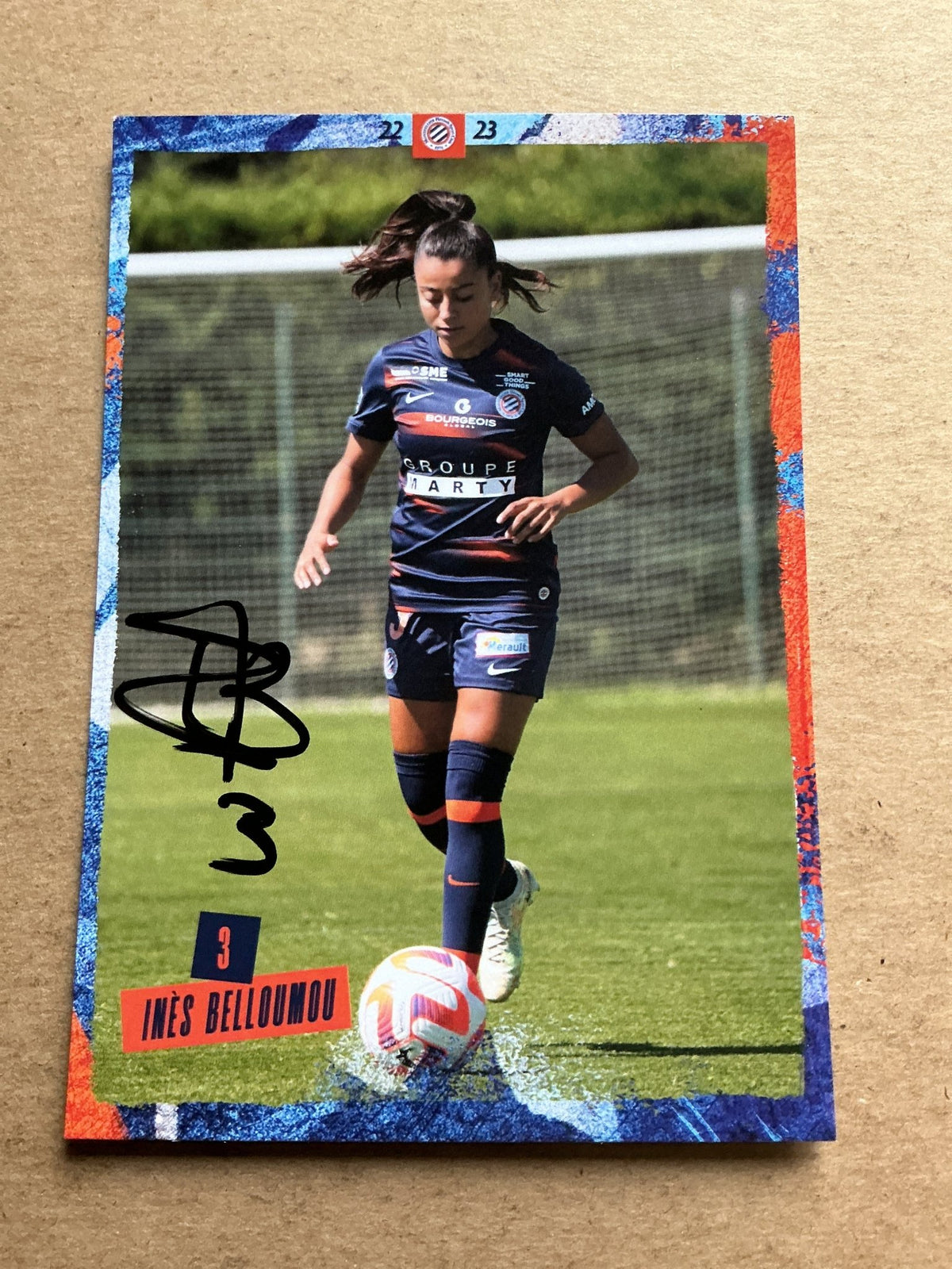 Inès Belloumou, France 🇫🇷 Montpellier HSC 2022/23 hand signed - Autographs-World