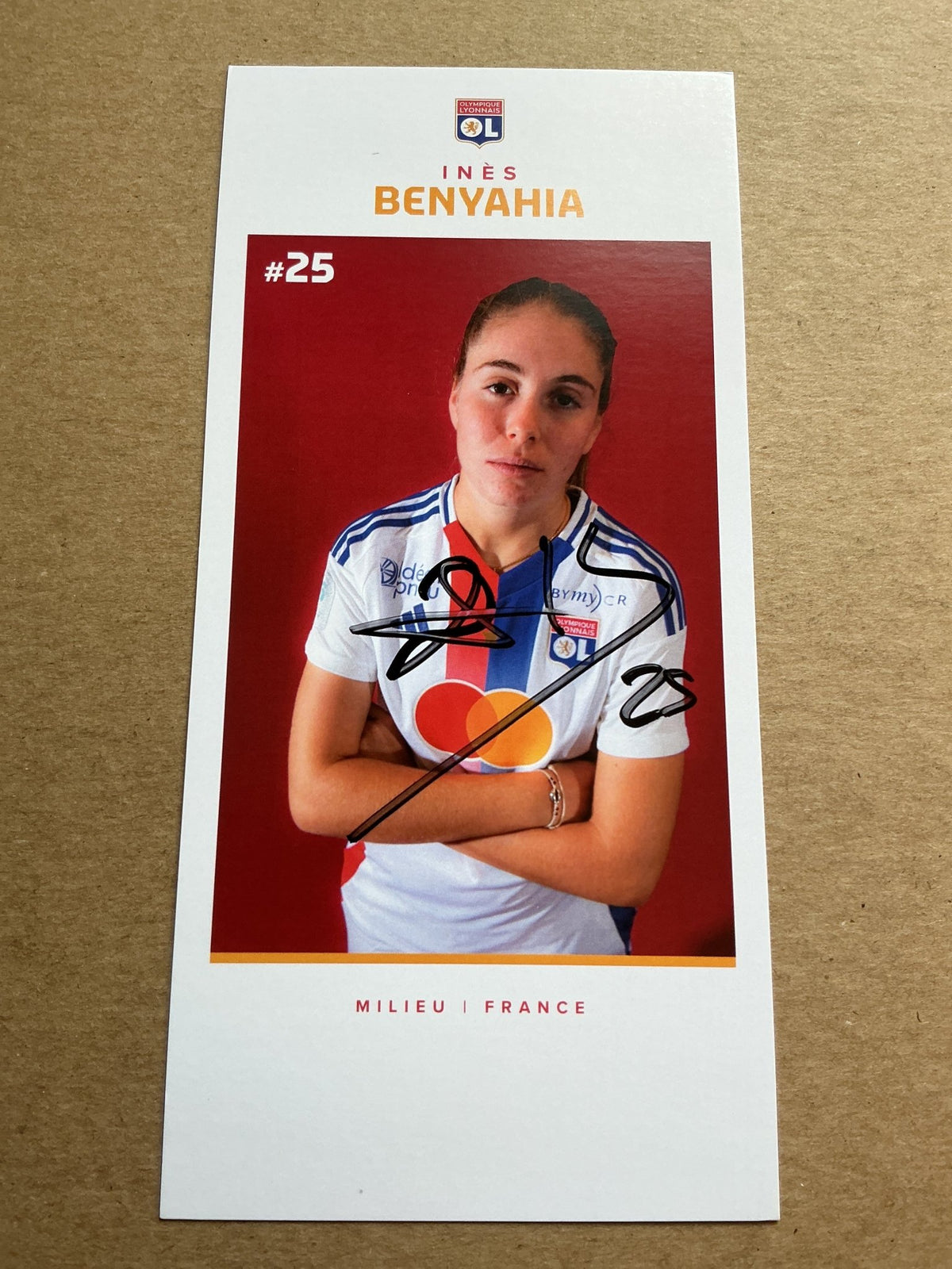 Ines Benyahia, France 🇫🇷 Olympique Lyon 2024/25 hand signed - Autographs-World