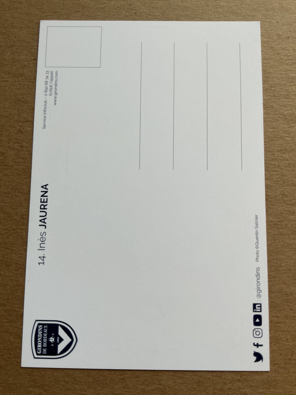 Inès Jaurena, France 🇫🇷 Girondins Bordeaux 2021/22 hand signed - Autographs-World