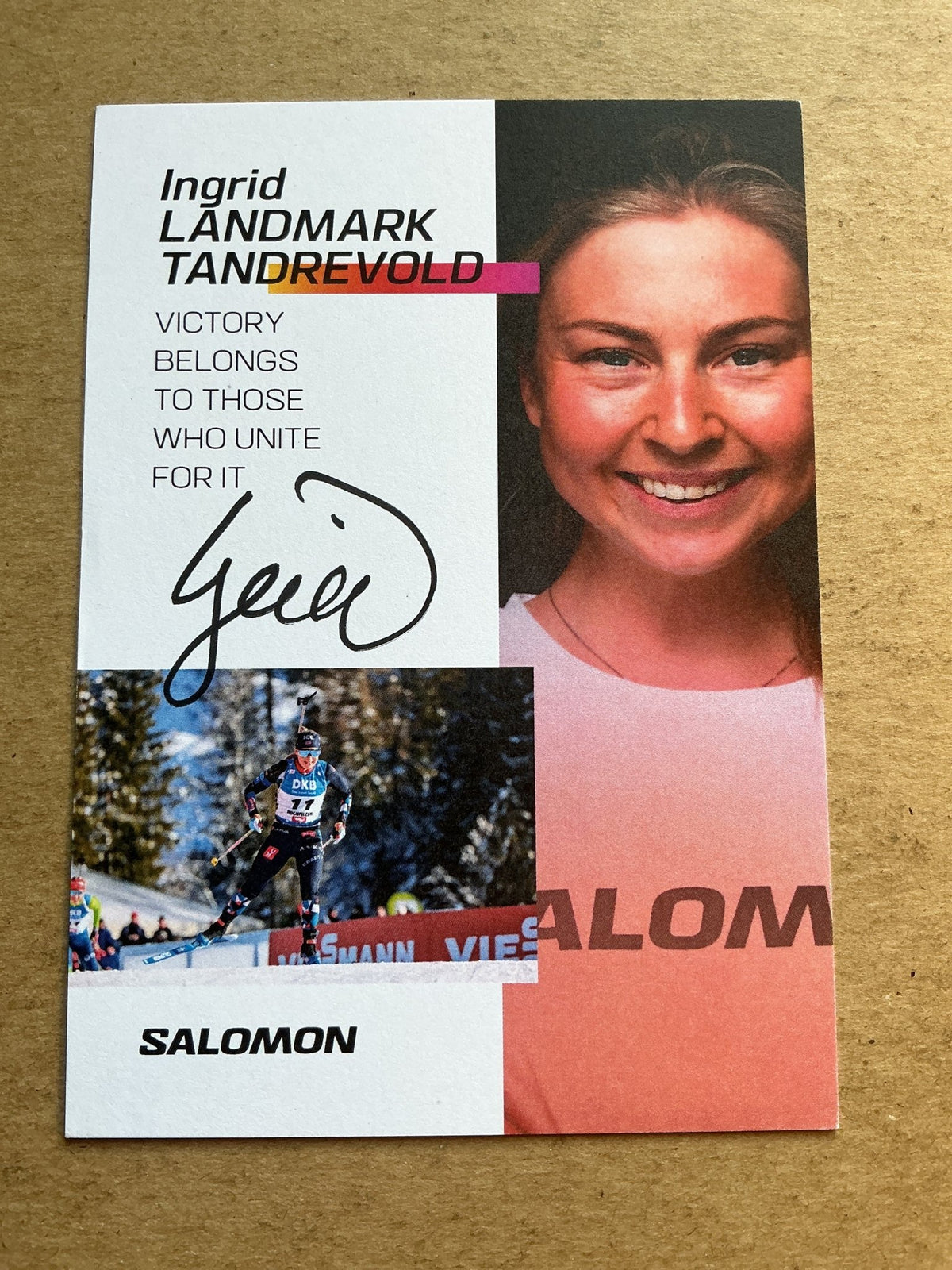 Ingrid Landmark Tandrevold, Norway 🇳🇴 Biathlon Winter 2022/23 hand signed - Autographs-World