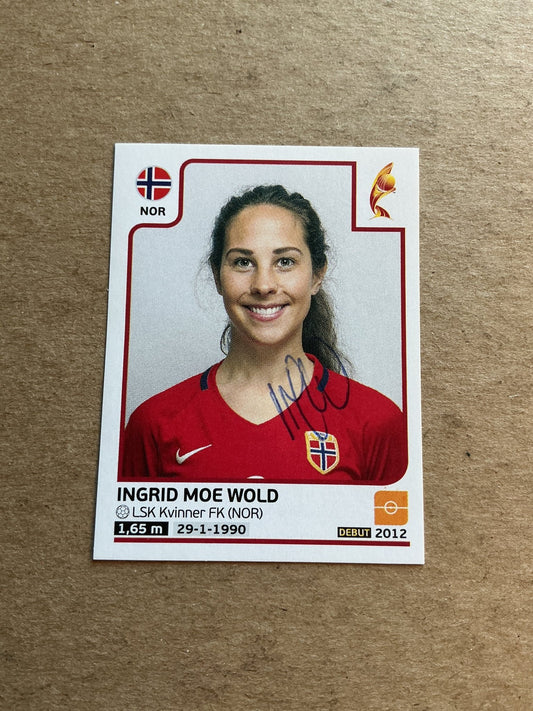 Ingrid Moe Wold, Norway 🇳🇴 FIFA Women’s Euro Cup 2017 Panini hand signed - Autographs-World