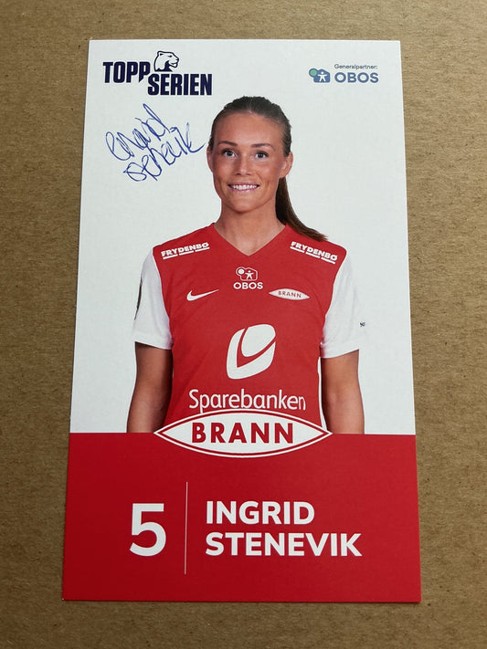Ingrid Stenevik, Norway 🇳🇴 SK Brann 2023/24 hand signed - Autographs-World